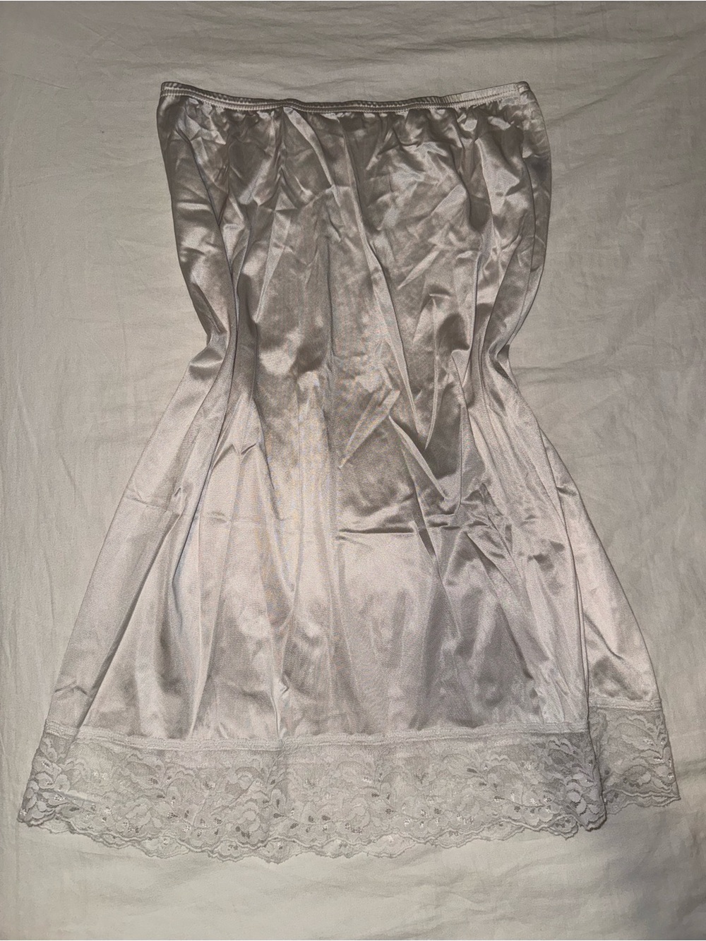White Silk Slip Skirt